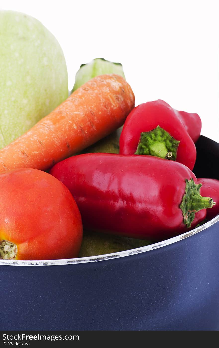 Various vegetables in a pot