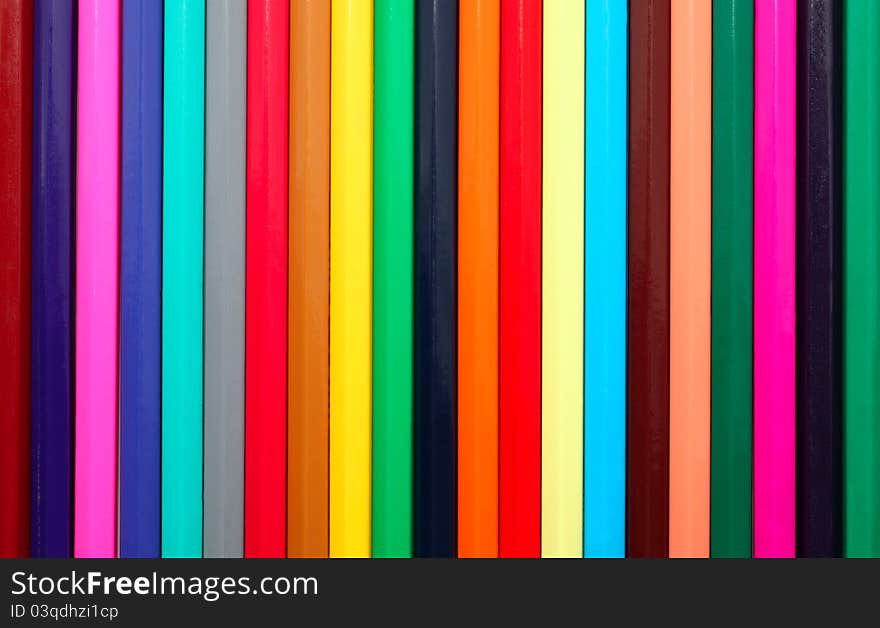 Abstract multicolored background made from colored pencils