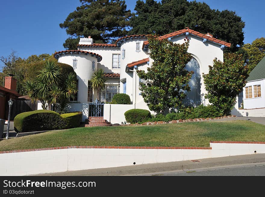 Single Family House Two Storys With Driveway