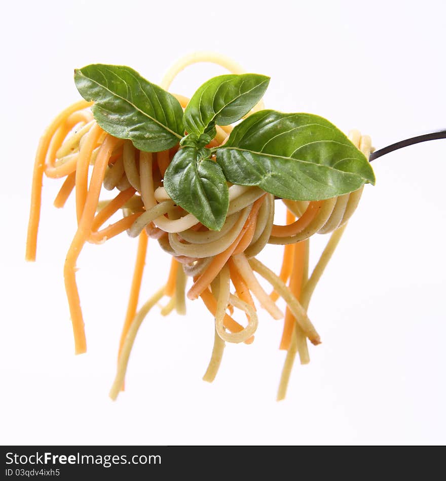 Spaghetti on a fork