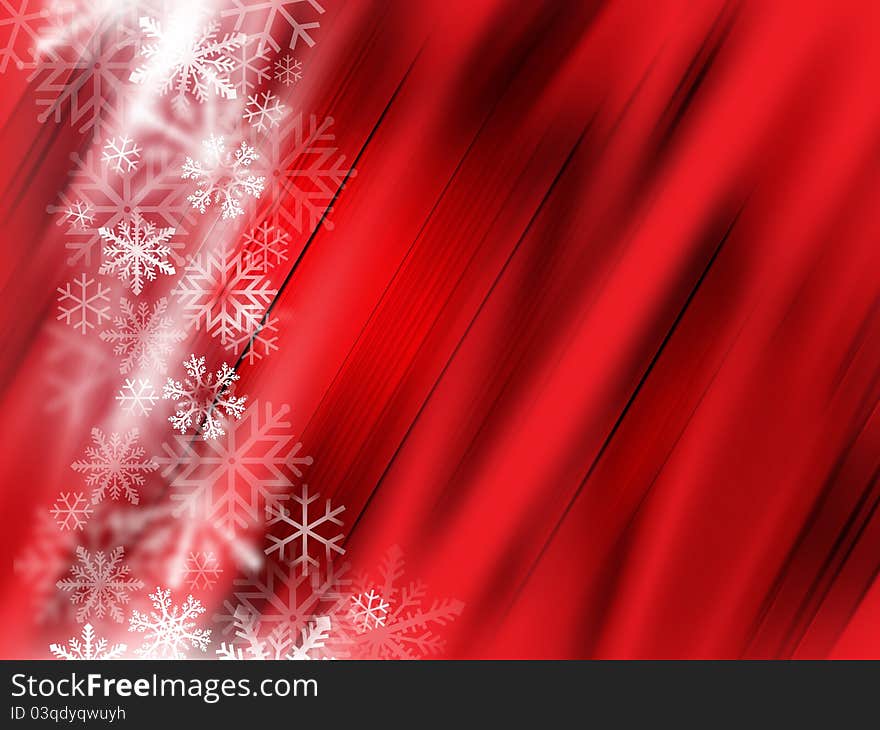 Christmas red background with snow flakes. Christmas red background with snow flakes