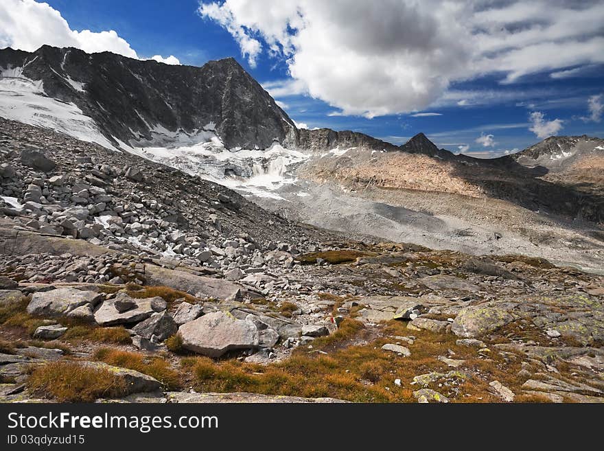 Adamello Peak at 3.539 meters on the sea-level, North of Italy