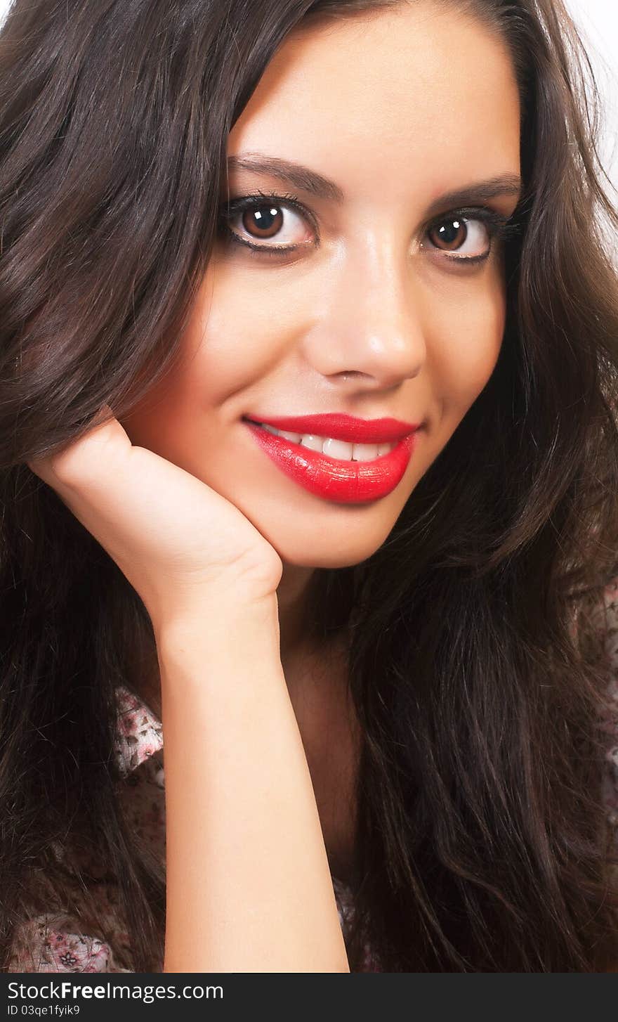 Portrait of a young happy woman. Portrait of a young happy woman