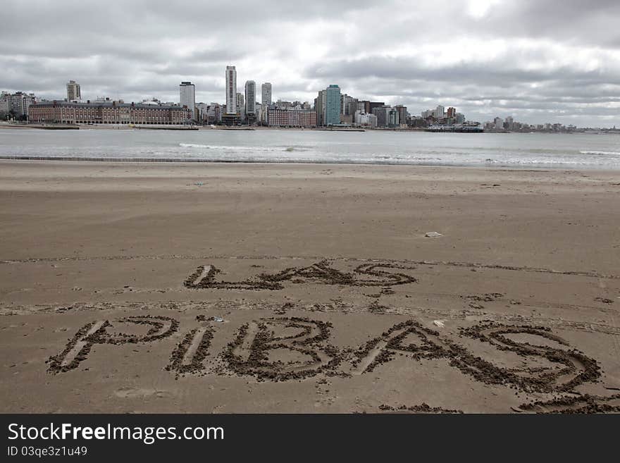 Message in the beach