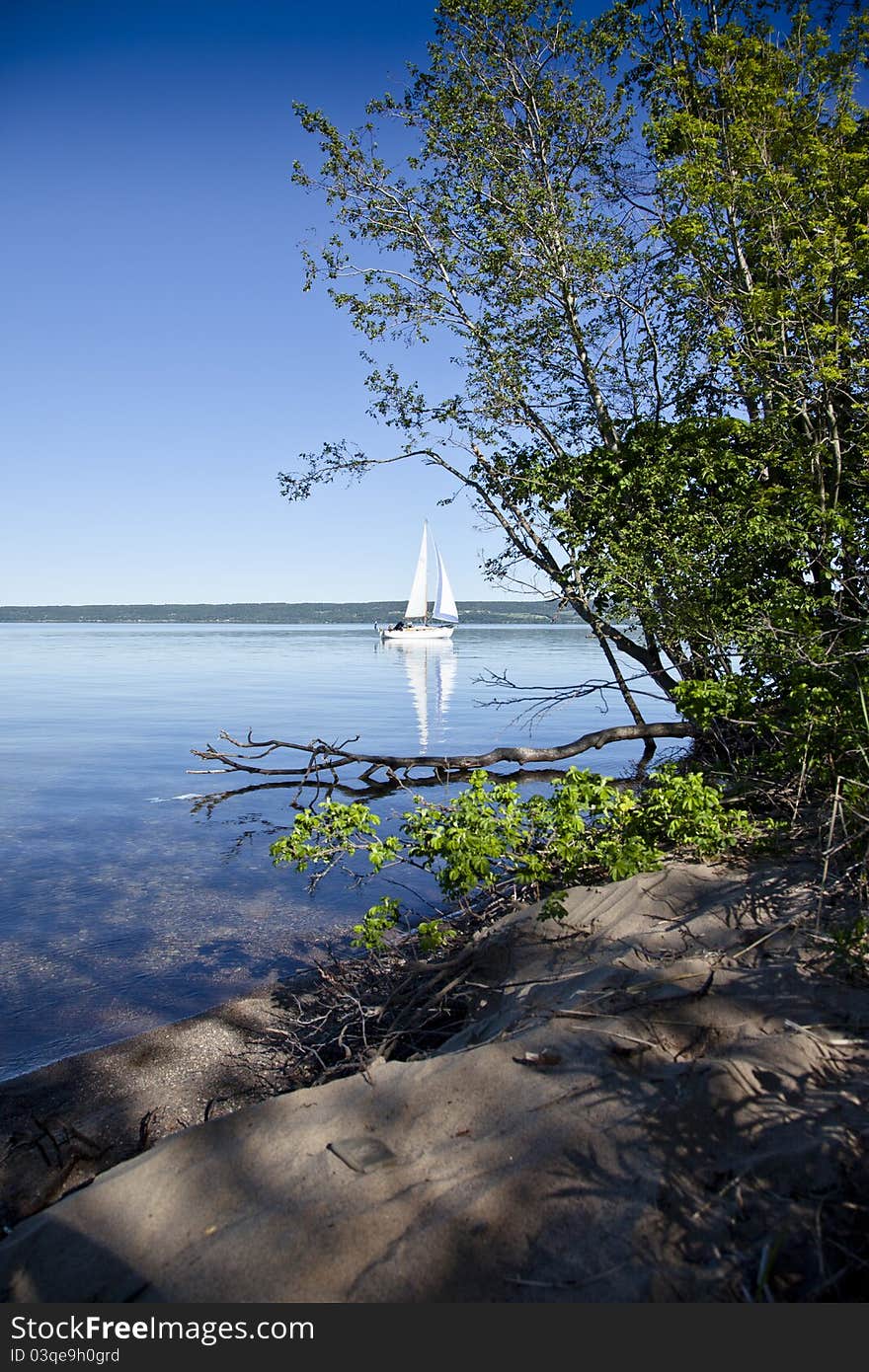 Sailboat in Calm Water