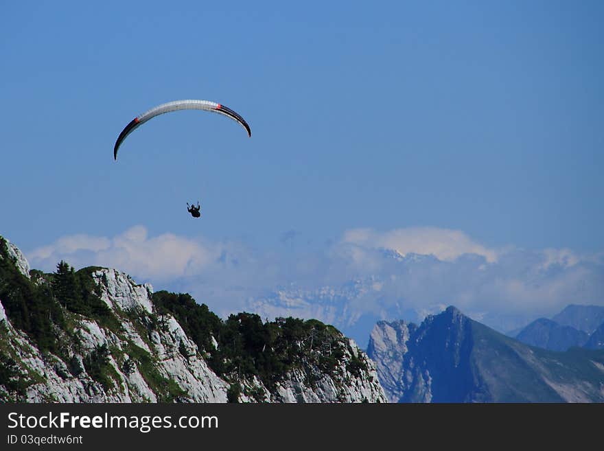 Man Flying By Para-plan