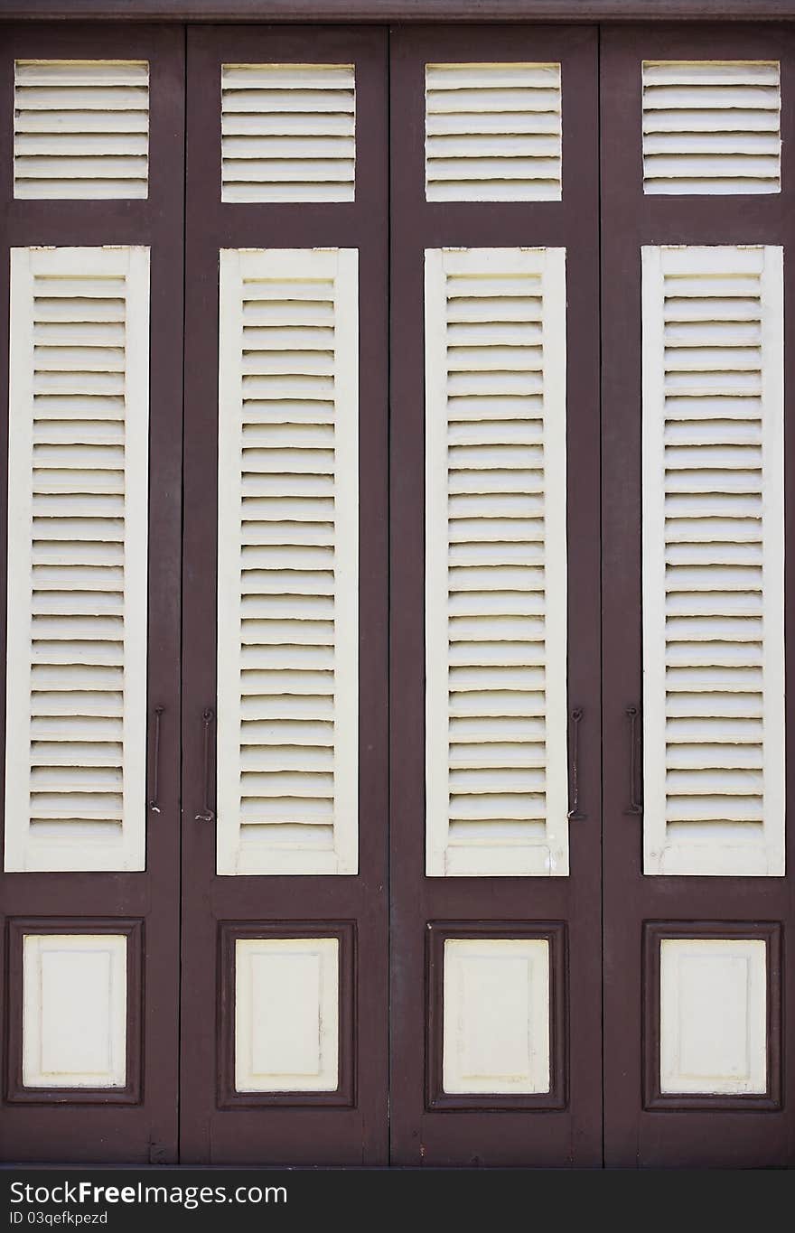 Brown And White Wood Windows