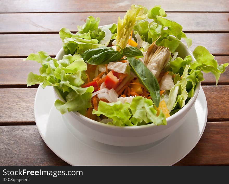 Closeup Of Colorful And Tasty Salad