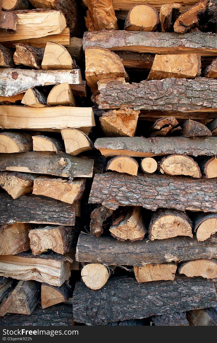 Pile of chopped fire woods