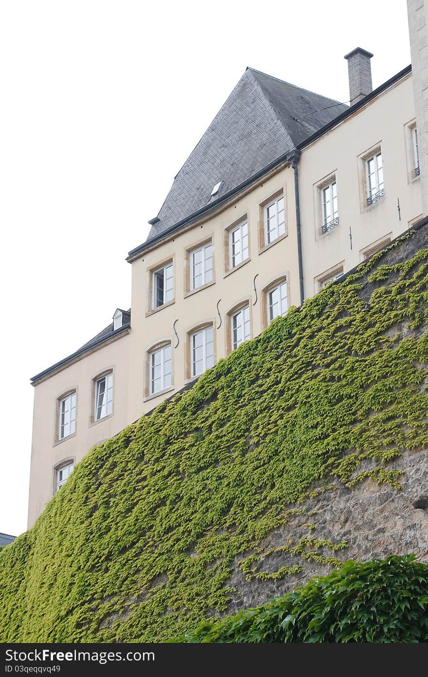 Apartment house on a picturesque hill in Luxembourg. Apartment house on a picturesque hill in Luxembourg