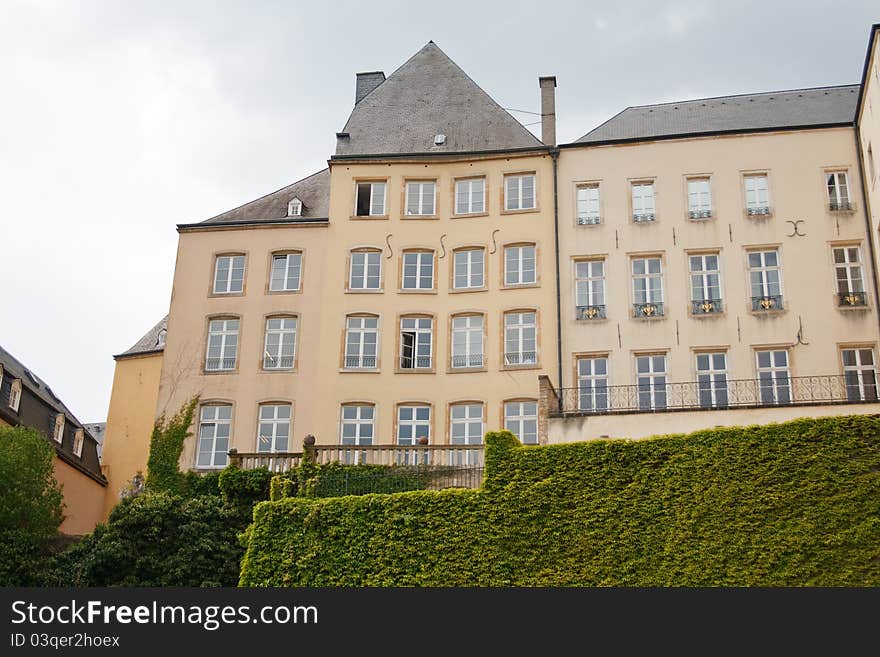 Apartment house on a picturesque hill in Luxembourg. Apartment house on a picturesque hill in Luxembourg