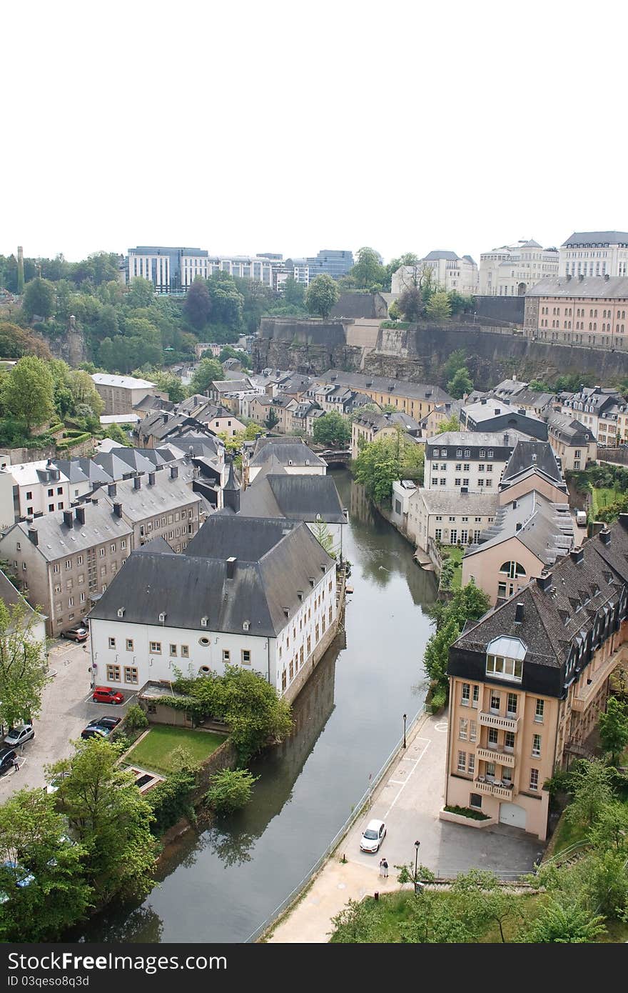 View of the modern city of Luxembourg. View of the modern city of Luxembourg