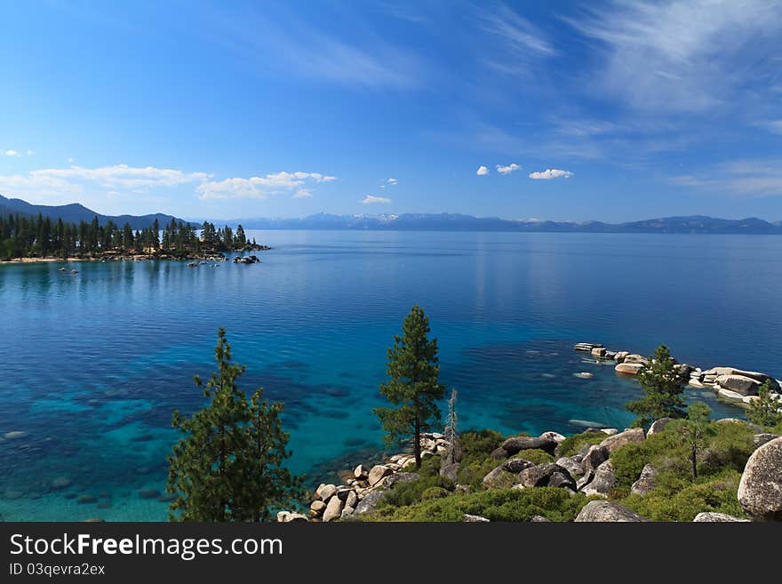 Lake Tahoe overview on Sand Harbor