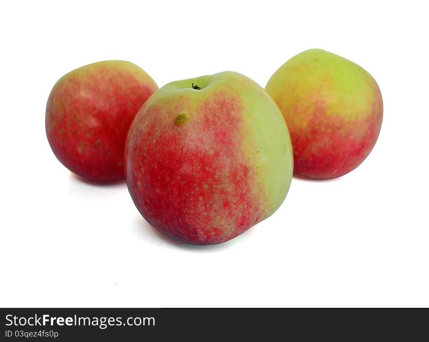 Apples on a white background