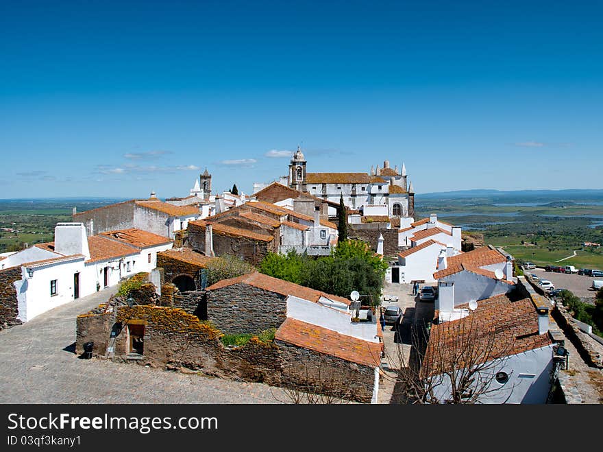 A beautiful panoramic view over one of the most traditional villages in portugal. A beautiful panoramic view over one of the most traditional villages in portugal