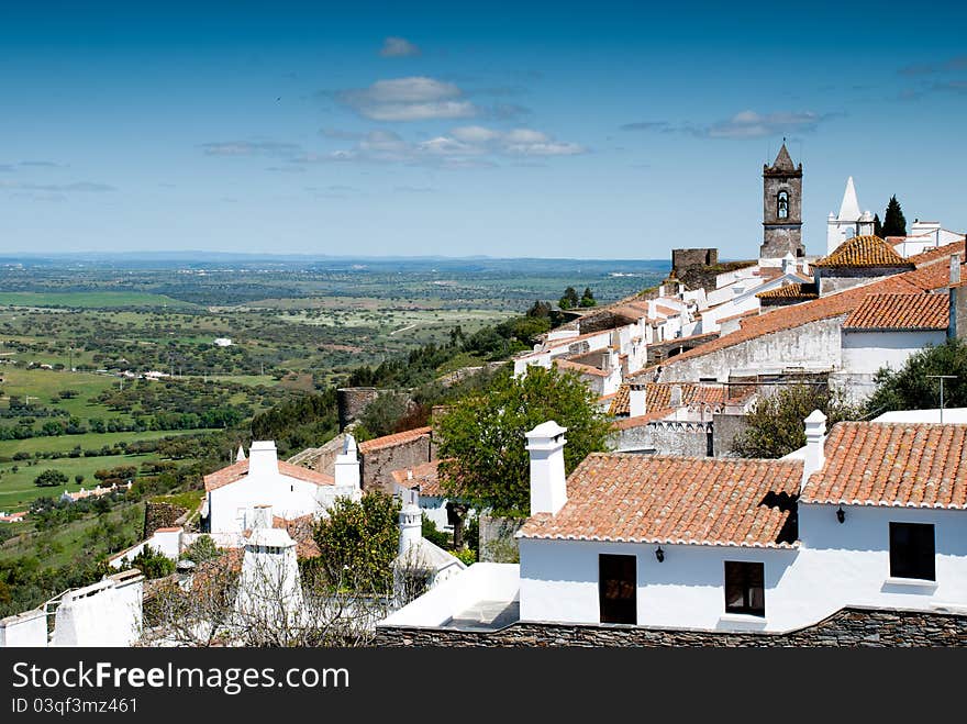 A typical white village in alentejo, portugal