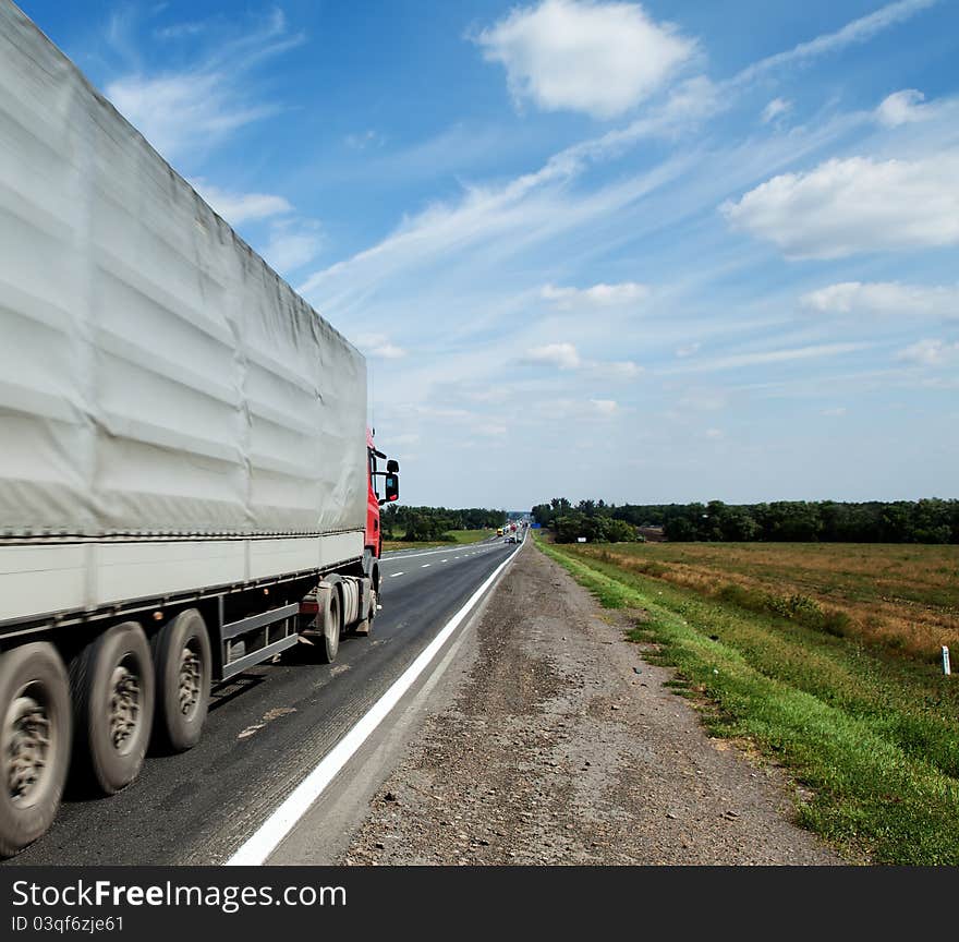 Trailer On A Highway