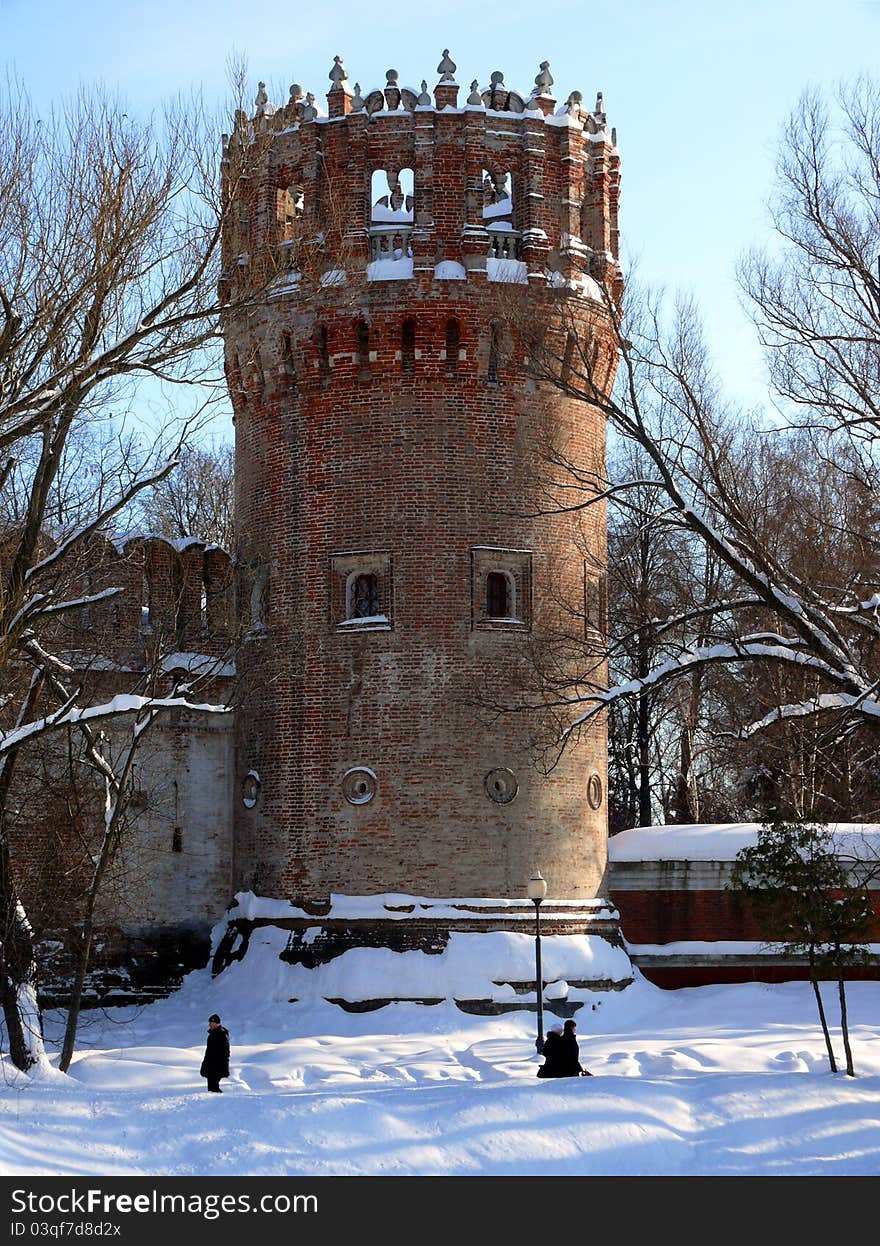 Fort in Novodevichiy monastery in Moscow, Russia