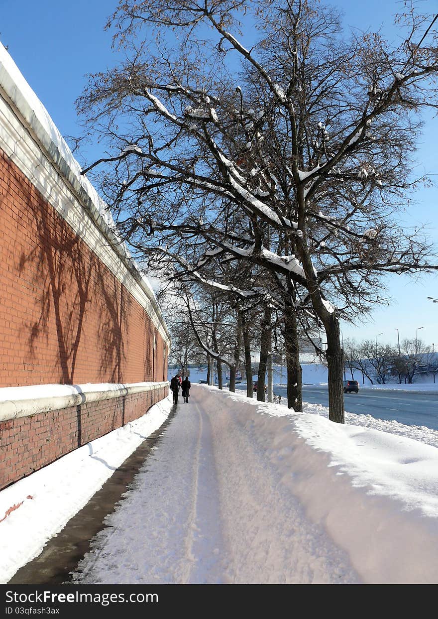 Fort in Novodevichiy monastery in Moscow, Russia