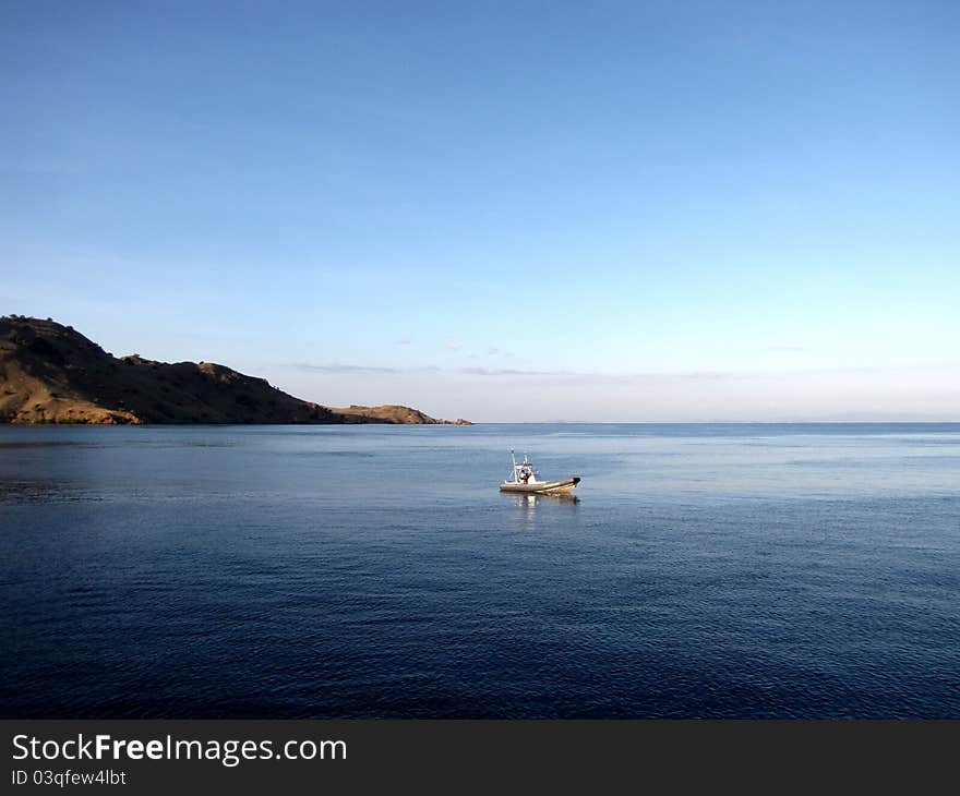 Photo of a boat in the Komodo Islands, Indonesia. Photo of a boat in the Komodo Islands, Indonesia.