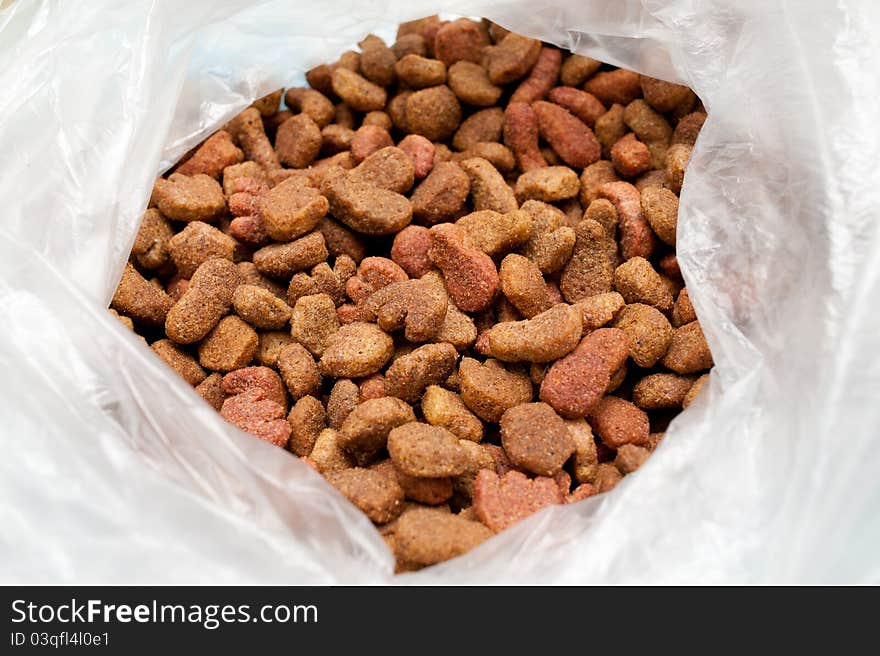 Pet food in a packet