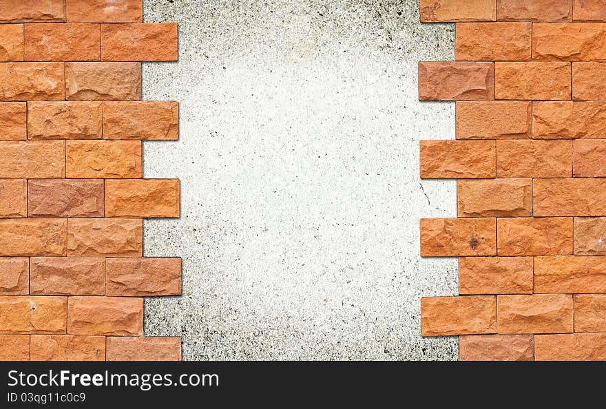 Brick wall frame with area for copyspace