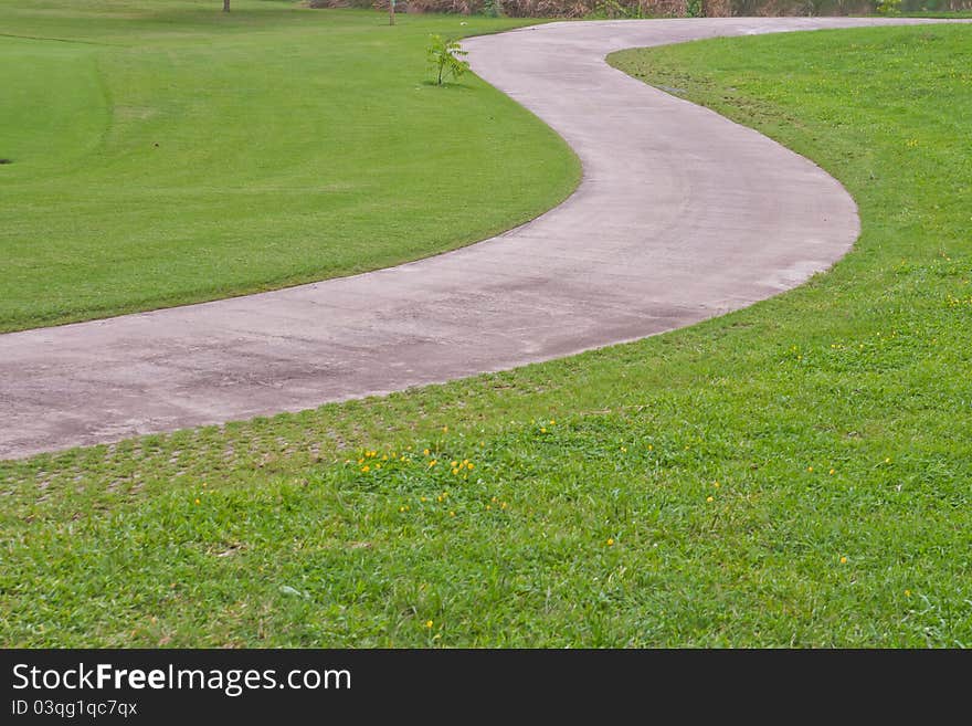 Road in the golf course