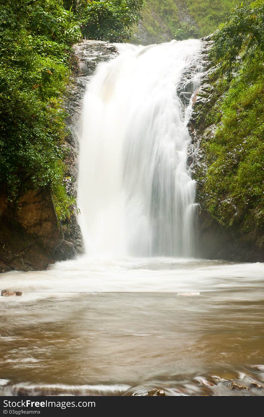 The powerful of the waterfall