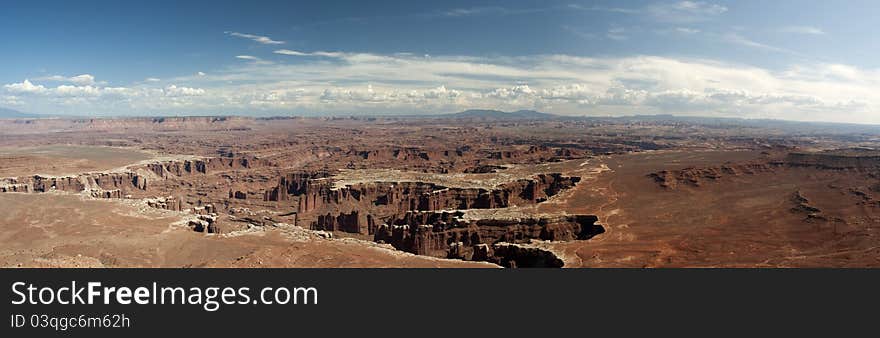 Panorama of Canyonland National Park in Moab, Utah