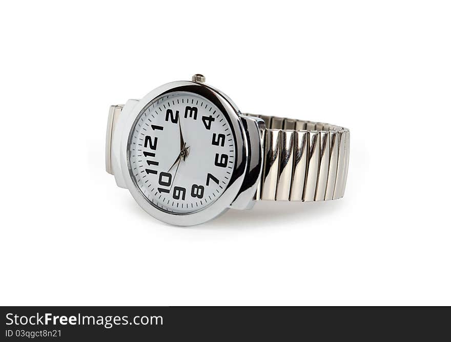 Wristwatch On White