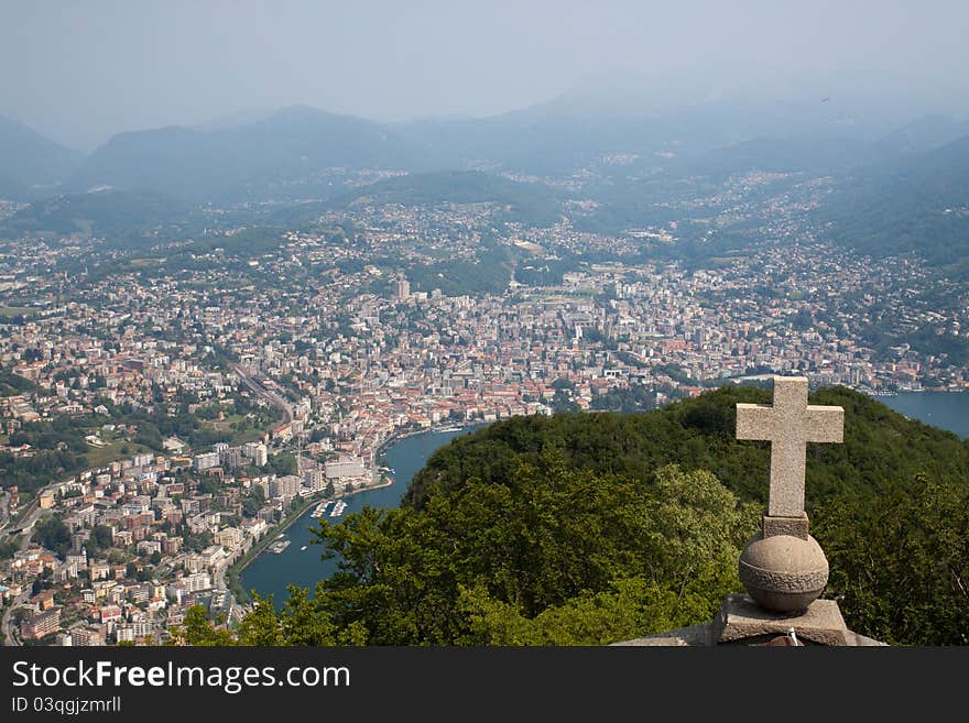 Lugano view from San Salvatore