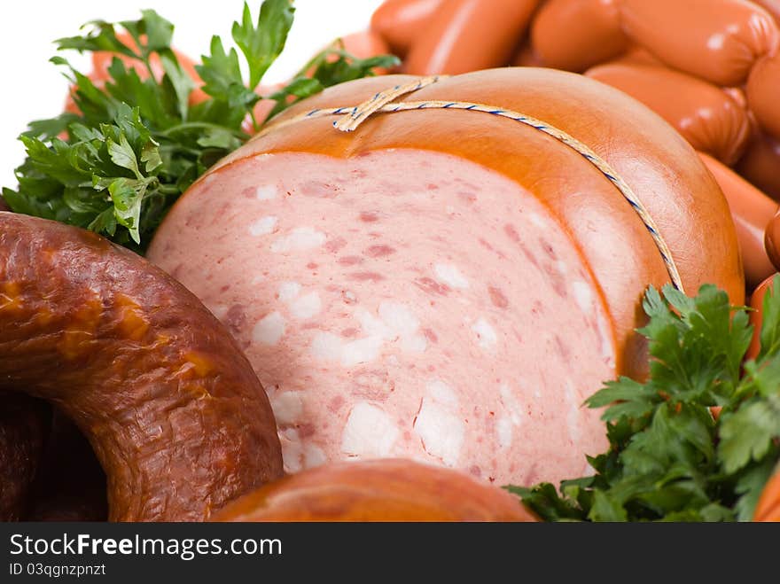 Sausages and ham