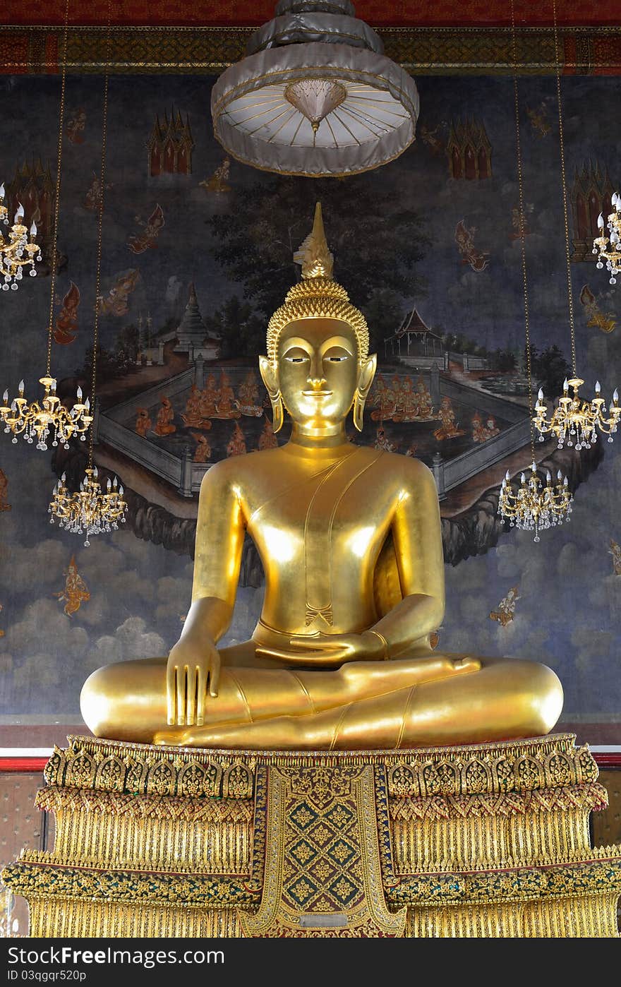 Buddha image in the church Wat Rachanutda, Bangkok, Thailand. Buddha image in the church Wat Rachanutda, Bangkok, Thailand