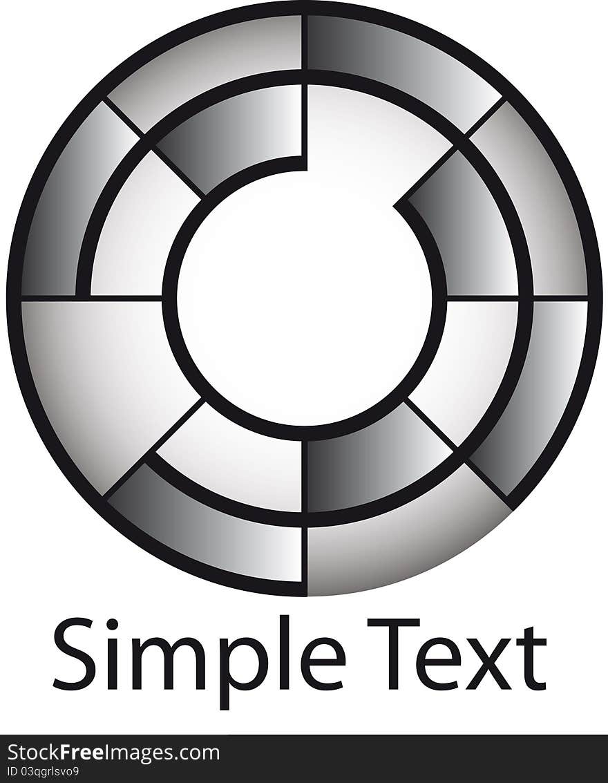 Logo with the circles and segments. Logo with the circles and segments