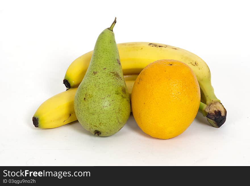 Fruit on a white background