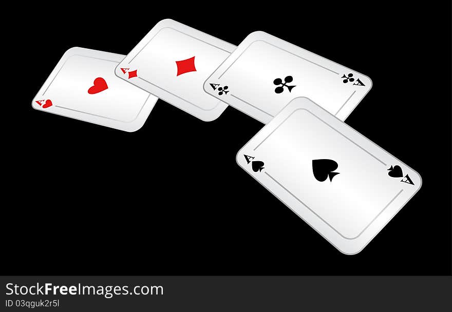 Four Playing Cards.