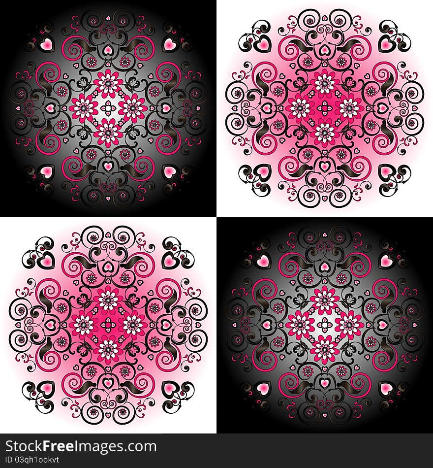 Pattern with flower