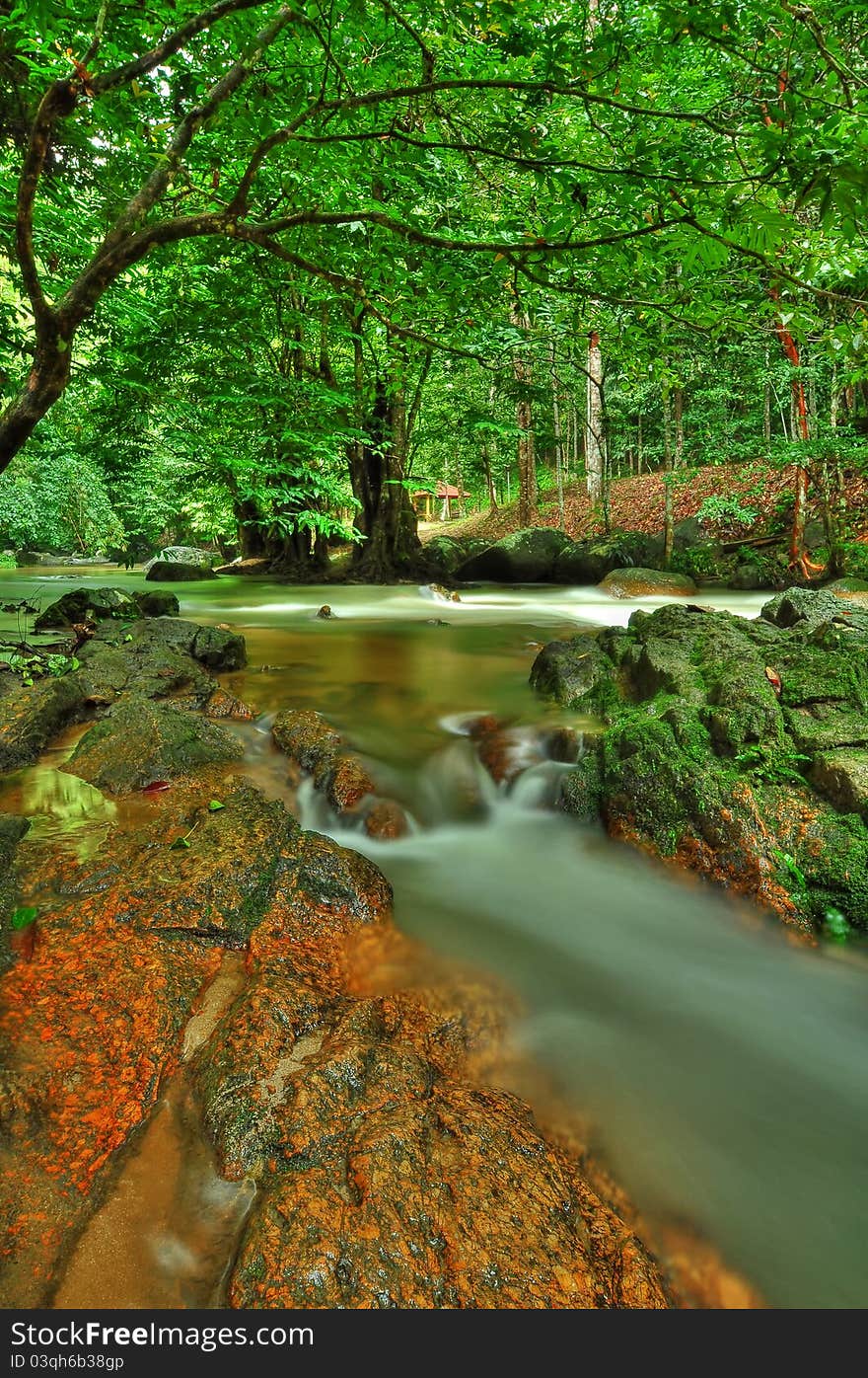 Waterfall in deep forest