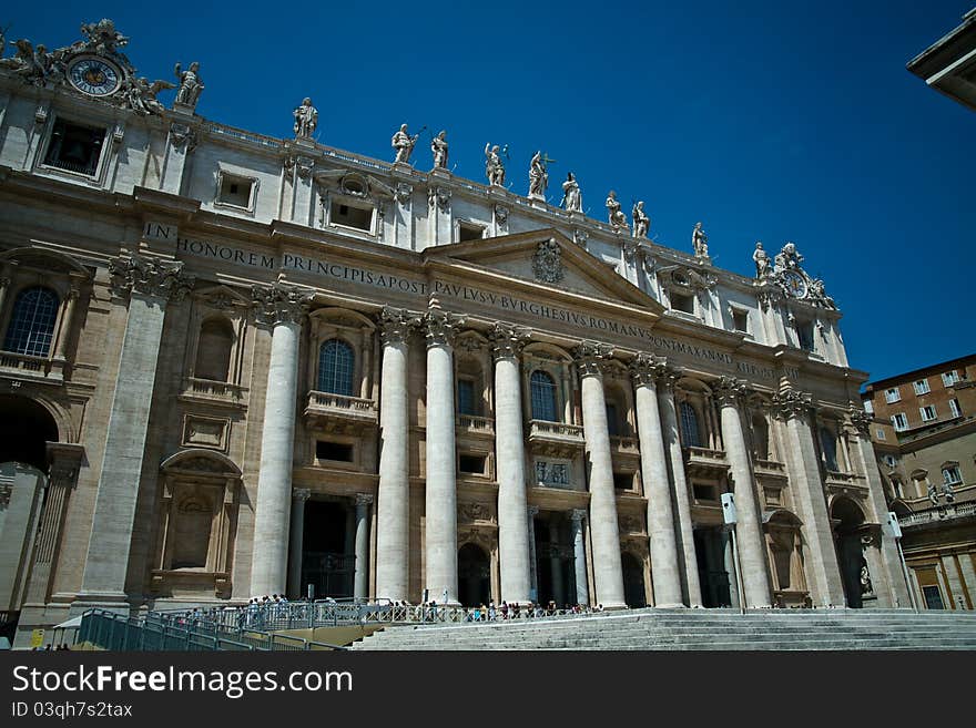 Facade of the Saint Peter, Rome