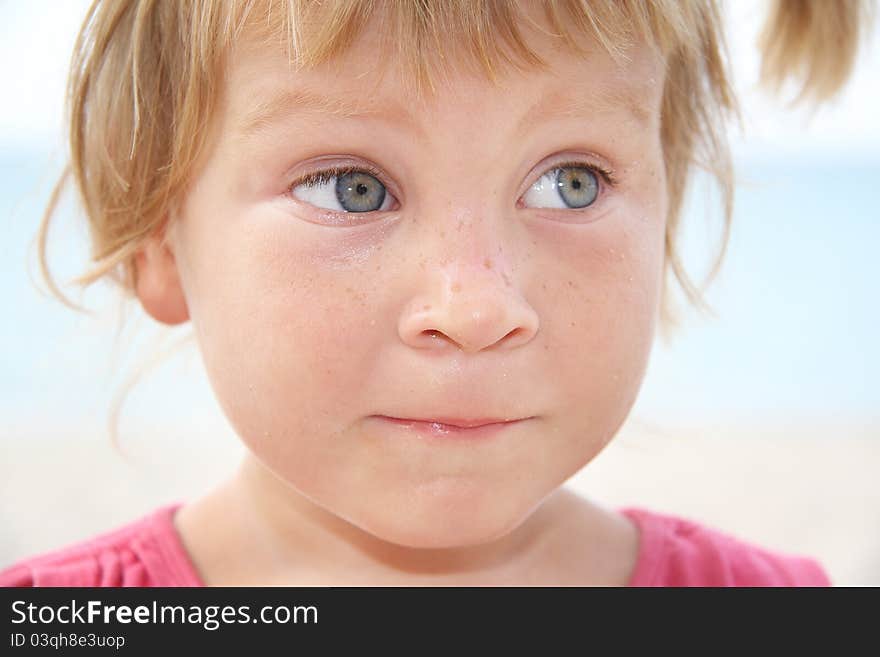 Girl portrait on natural background