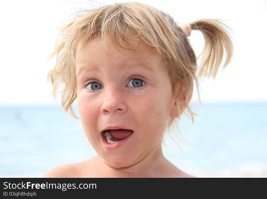 Girl Portrait On Natural Background