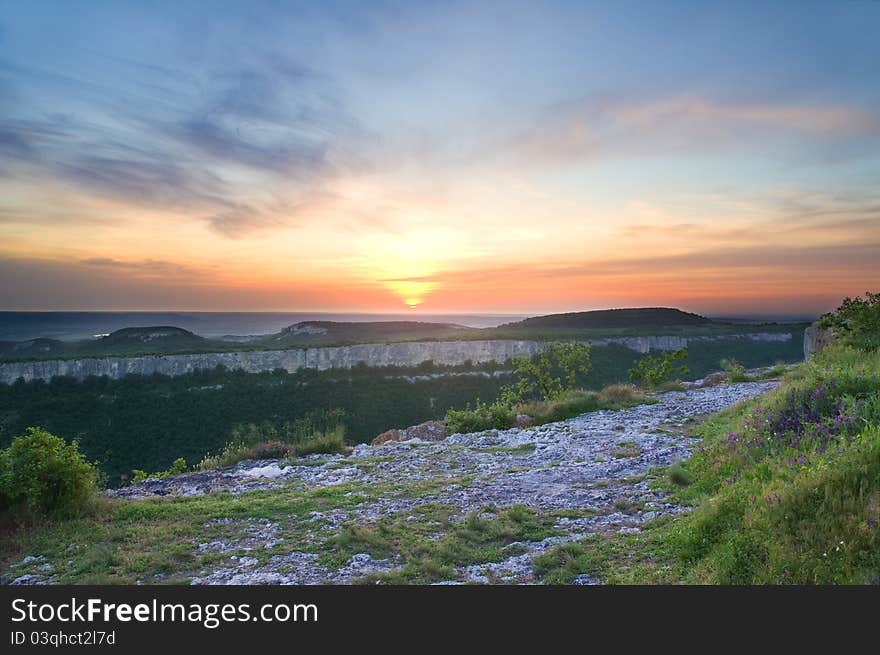 Mountain landscape. Composition of nature.