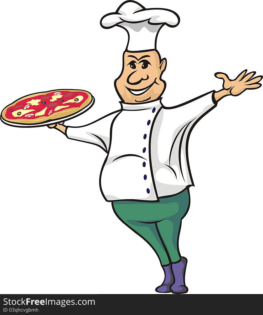 Serve pizza in the pizzeria, what`s for dinner or lunch. Serve pizza in the pizzeria, what`s for dinner or lunch