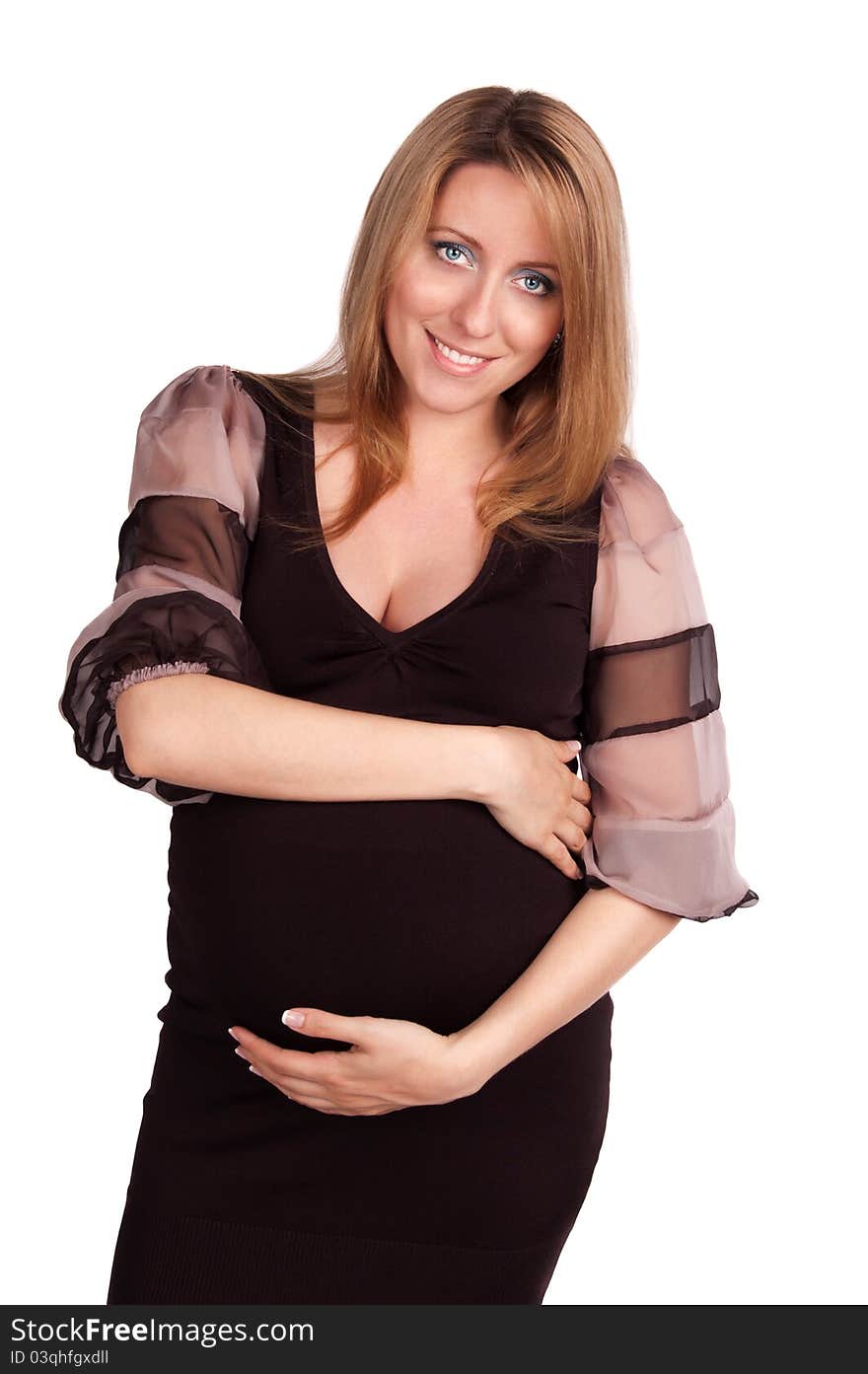 Portrait Of Happy Beautiful Pregnant Woman