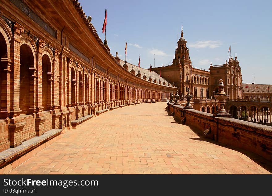 Plaza de Espana in Seville, Andalucia, Spain