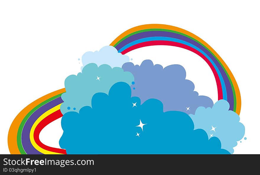 Clouds And Rainbow