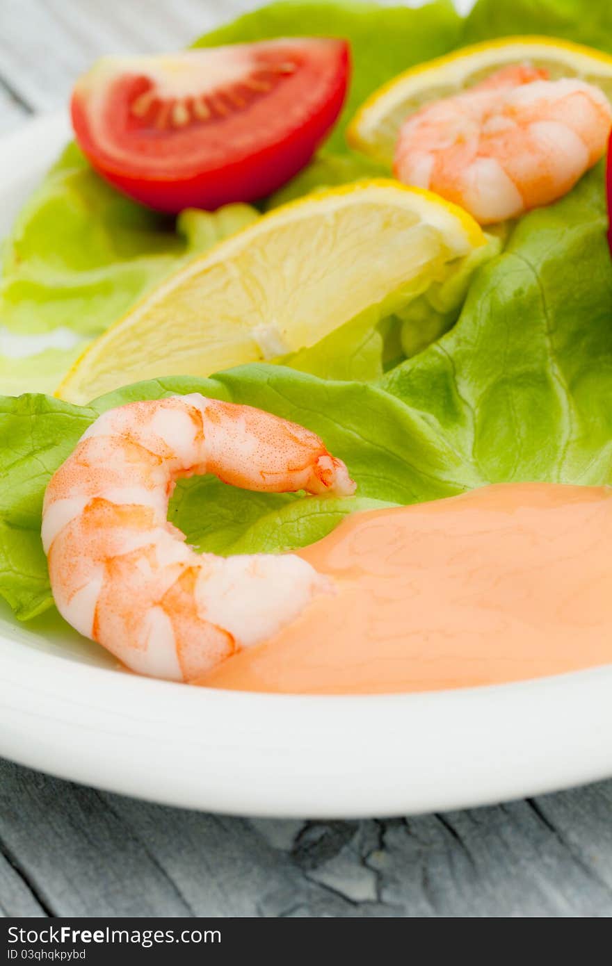 Shrimps salad