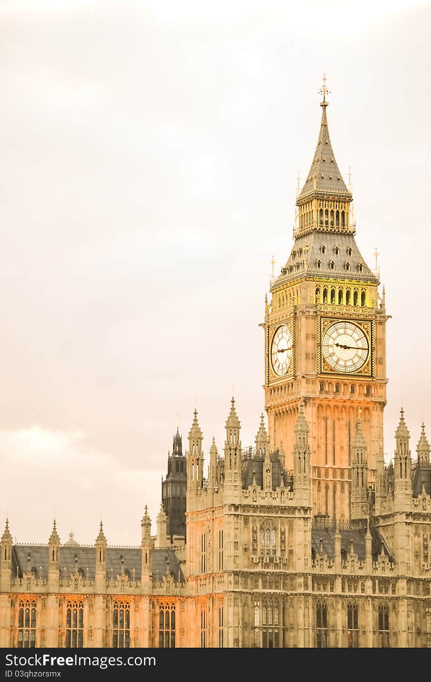 Houses of Parliament and Big Ben at sunset