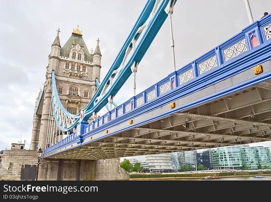 Detail of Tower Bridge in London