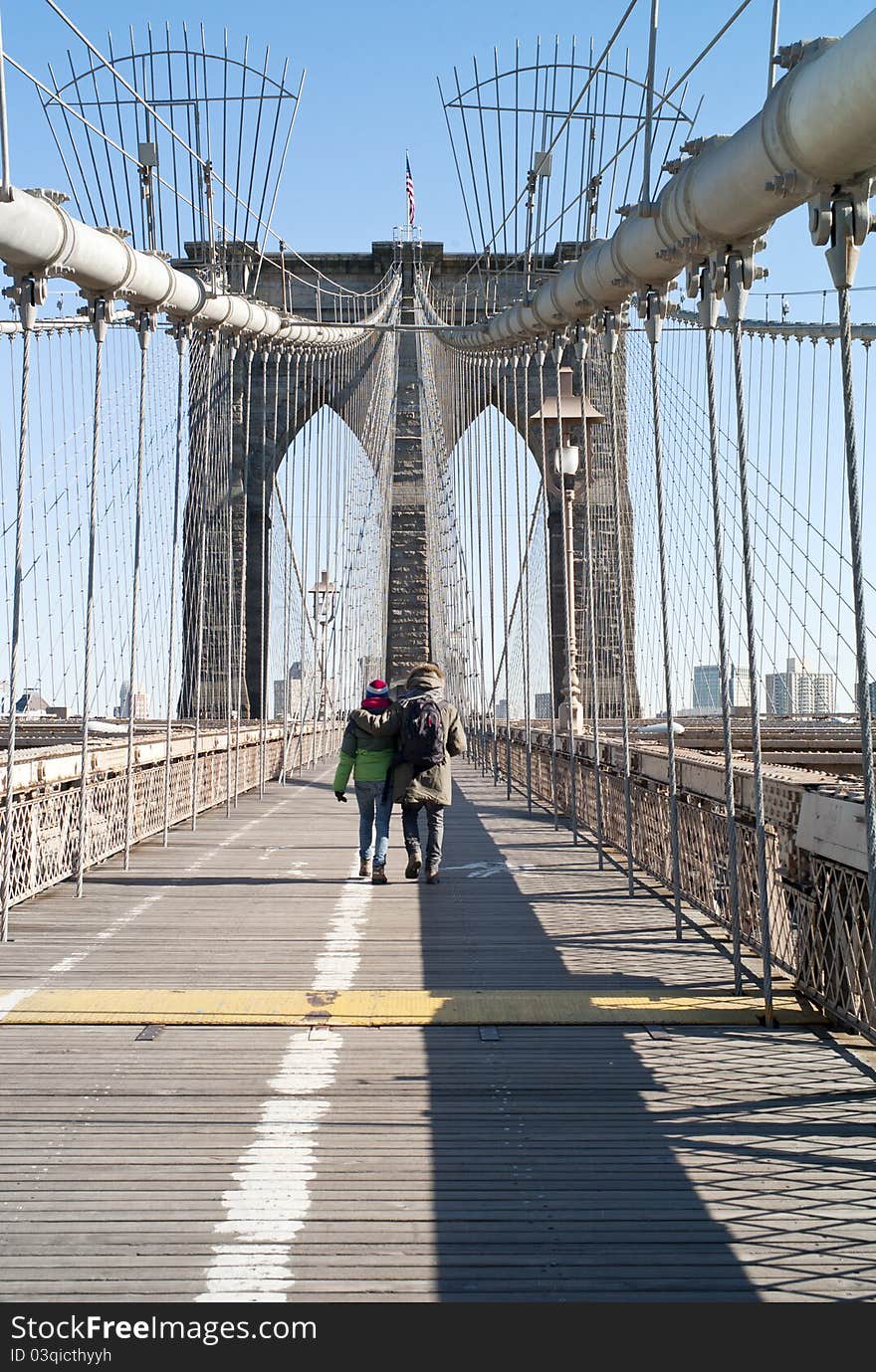 New York City Brooklyn bridge